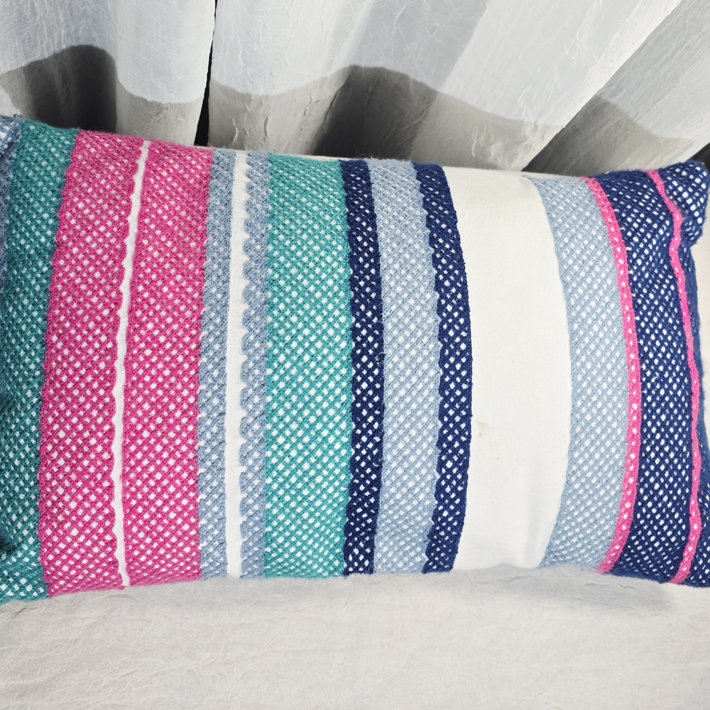 Colorful Striped Throw Pillow